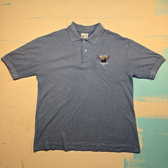 VTG 1994 ScreenMates Mens M Polo Blue Wing Ding Albuquerque NM Embroidered USA - Picture 2 of 7